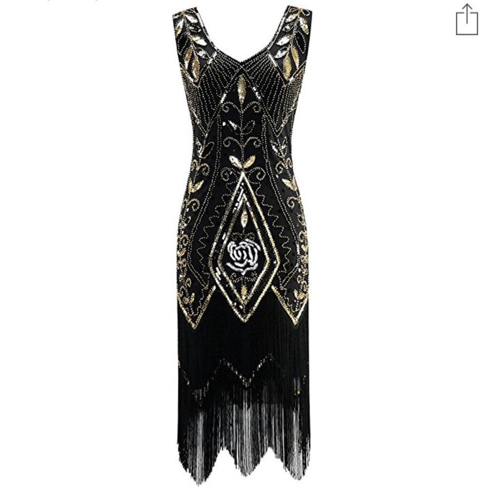 1920s Vintage Flapper Great Gatsby Party Dress